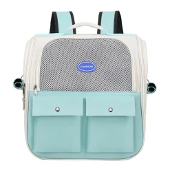 Sac à dos pour chat mcboson vert, anti-griffes pratique, bonne ventilation