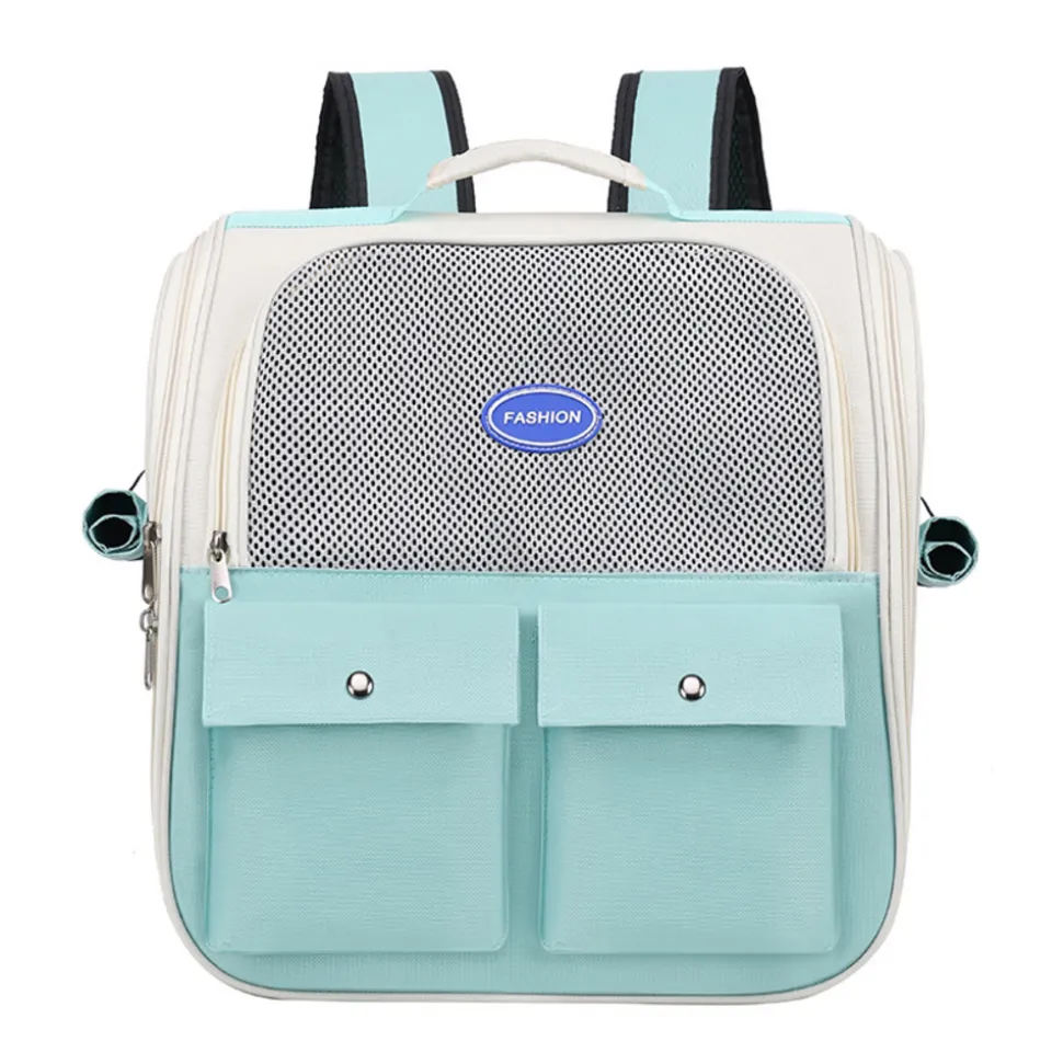 Sac à dos pour chat mcboson vert, anti-griffes pratique, bonne ventilation