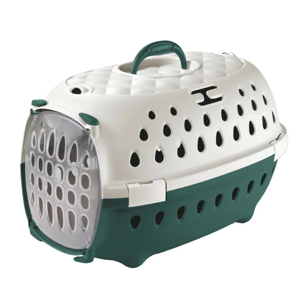 STEFANPLAST - Cage de transport smart chic verte max 6 kg pour petit chien et chat