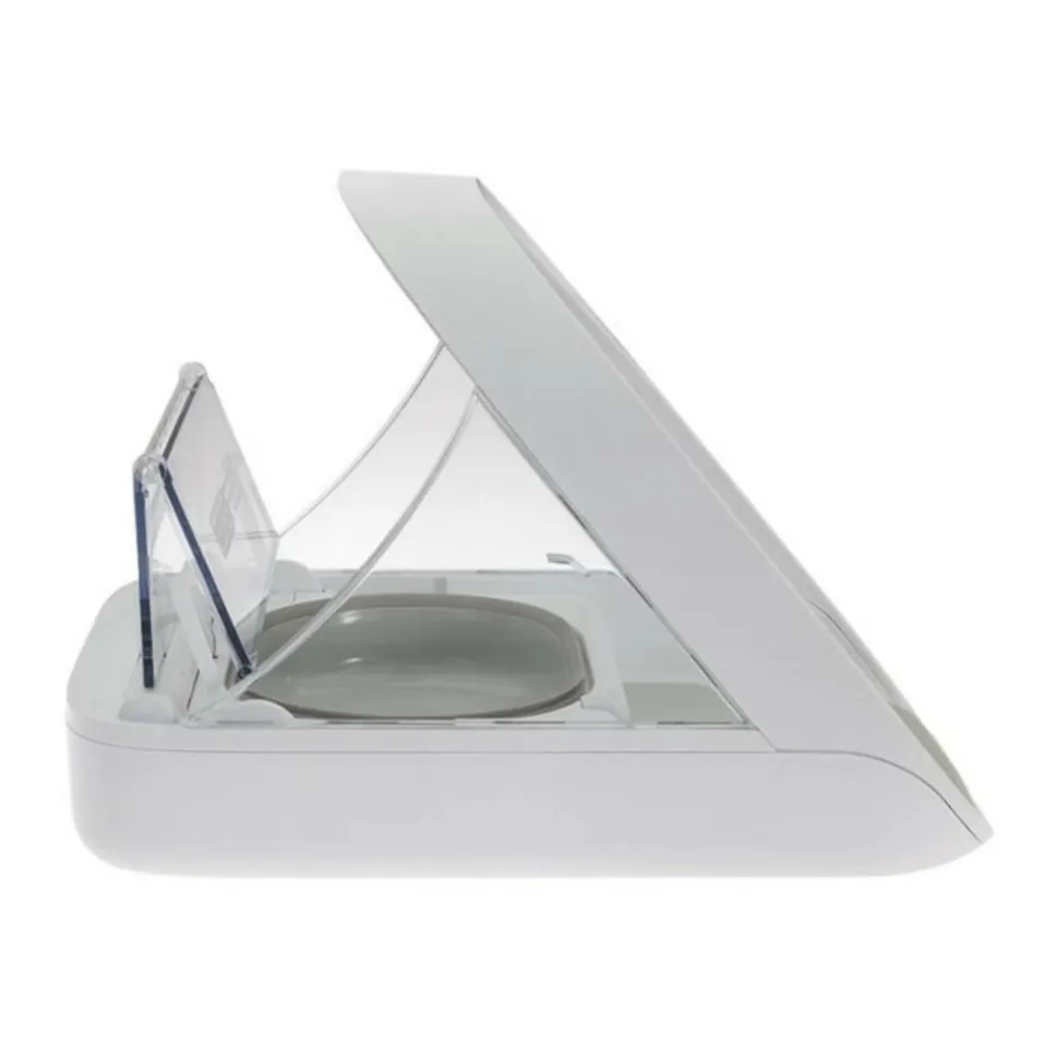 Surefeed distributeur de nourriture a puce electronique blanc pour chat et chien - pour croquettes ou alimentation humide
