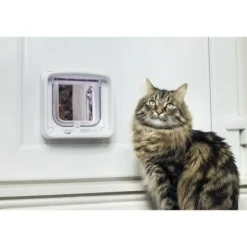 SUREFLAP - Chatiere a puce électronique connecté - blanc - 142 mm x 120 mm (livré sans le hub)