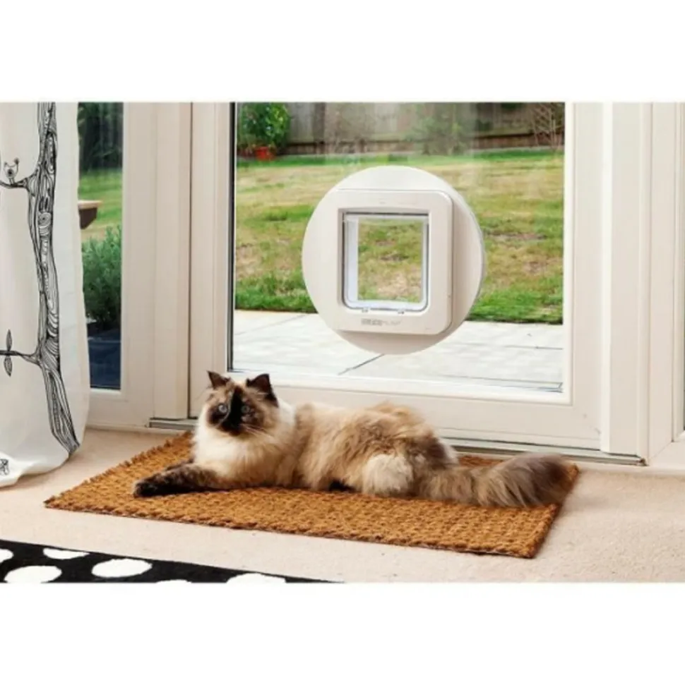 SUREFLAP - Grande chatiere a puce électronique - blanc - 178 mm x 170 mm (mémorisation d'un maximum de 32 puces)