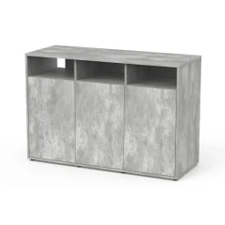 TERRATLANTIS - Meuble pour terrarium avec portes Béton 118xP.45xH.80cm
