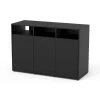 TERRATLANTIS - Meuble pour terrarium avec portes Noir L.118xP.45xH.80cm