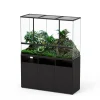 TERRATLANTIS - Terrarium et Meuble avec portes Noir L.132xP.45xH.90cm
