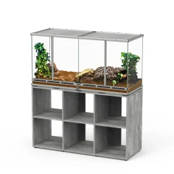 TERRATLANTIS - Terrarium et Meuble Standard Béton L.118xP.45xH.60cm