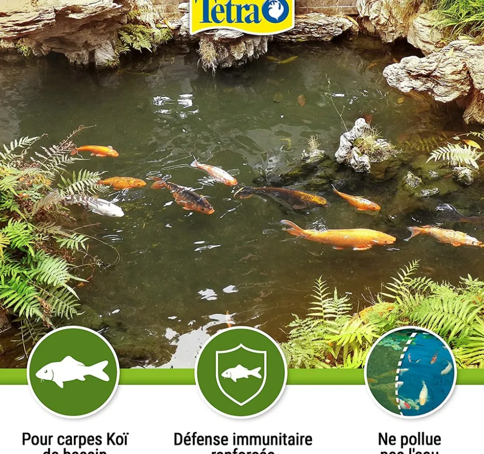 TETRA - Aliment complet flottant koï stick 10 litres , 1,5 kg pour carpes koï de ba