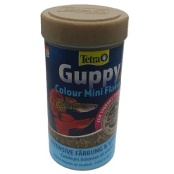 TETRA - Guppy couleur mini flocons 75g - 250 ml aliment pour les guppies, platys, m