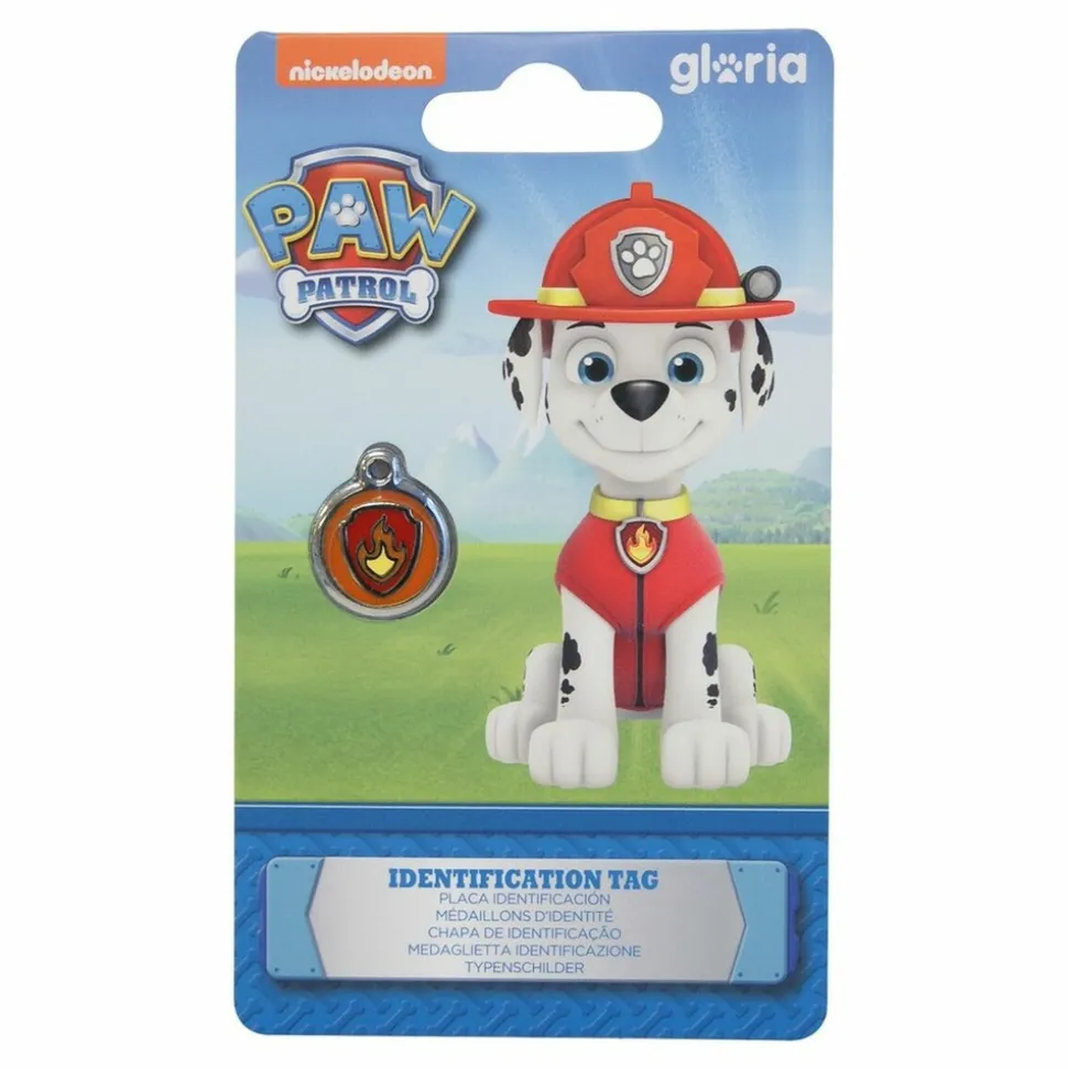 THE PAW PATROL - Plaque d'identification pour collier the paw patrol marshall taille s