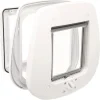 TRIXIE - Chatière 4 positions pour portes en verre 27 x 27 cm blanc