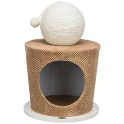 TRIXIE - Grotte pour chat avec balle à gratter 36x50 cm taupe
