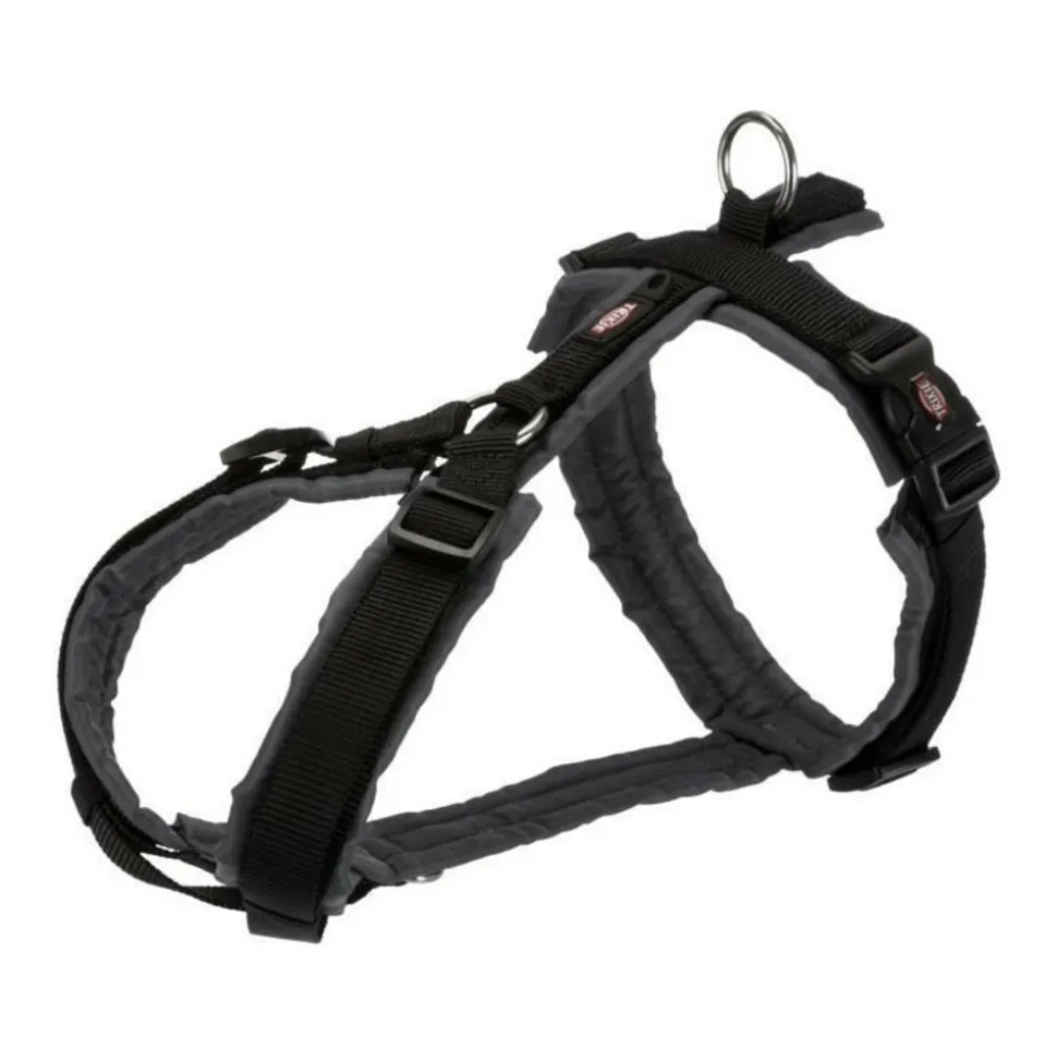 TRIXIE - Harnais trekking trixie premium - xl: 80–97 cm - 25mm - noir et gris graphite