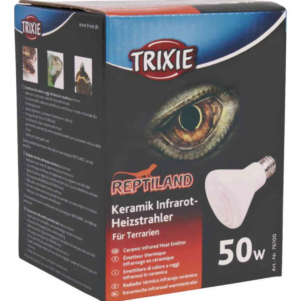 TRIXIE - Lampe céramique de chauffage infrarouge 50 w pour reptiles