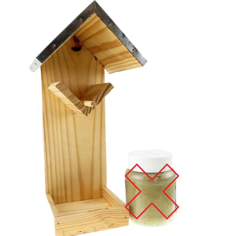 TRIXIE - Mangeoire pour pot de beurre d'arachides, h 31 cm, pour oiseaux