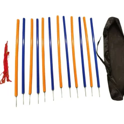 TRIXIE - Piquets de slalom pour parcours d'agilité 115 cm 12 pcs plastique