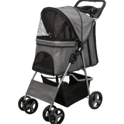TRIXIE - Poussette pliable pour animaux de compagnie gris