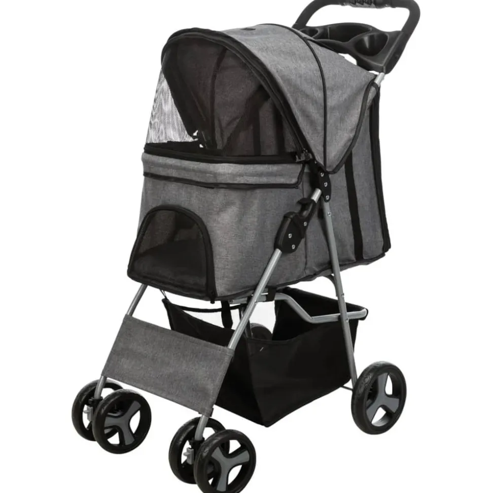 TRIXIE - Poussette pliable pour animaux de compagnie gris