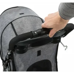 TRIXIE - Poussette pliable pour animaux de compagnie gris