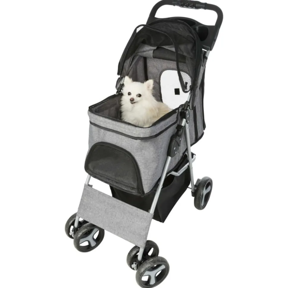 TRIXIE - Poussette pliable pour animaux de compagnie gris