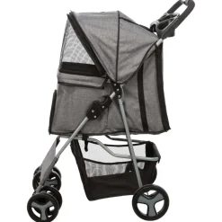 TRIXIE - Poussette pliable pour animaux de compagnie gris