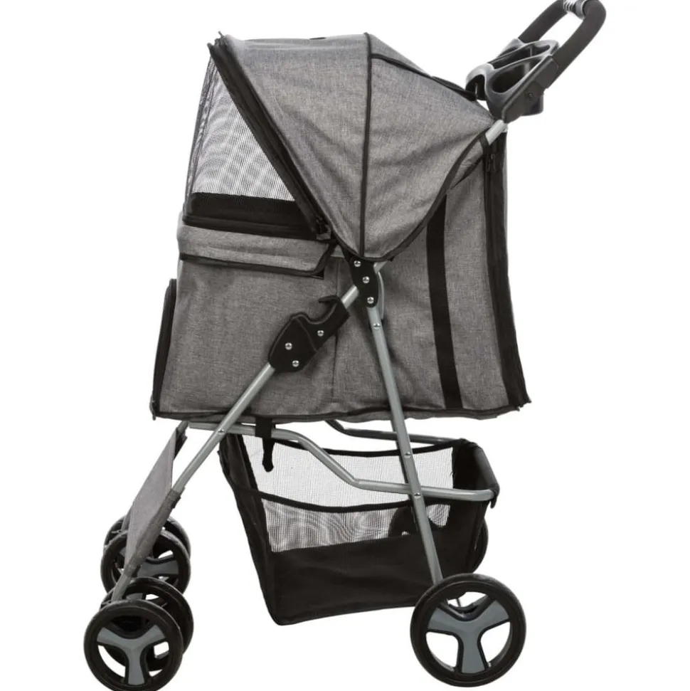 TRIXIE - Poussette pliable pour animaux de compagnie gris