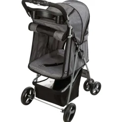 TRIXIE - Poussette pliable pour animaux de compagnie gris
