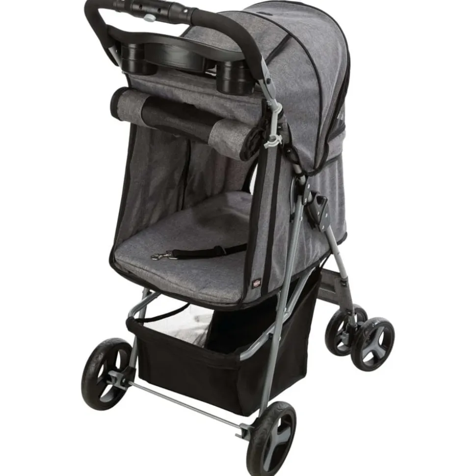 TRIXIE - Poussette pliable pour animaux de compagnie gris