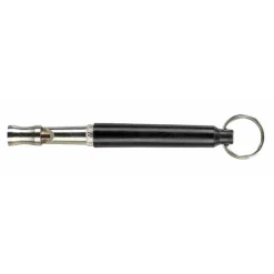 TRIXIE - Sifflet haute fréquence 8 cm noir gris pour entrainement canin