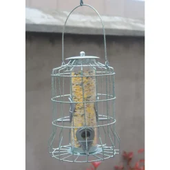 TRUFFAUT BIODIVERSITÉ - Distributeur de graines Mety en métal pour oiseaux du jardin