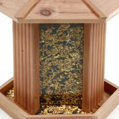 TRUFFAUT BIODIVERSITÉ - Mangeoire Folk en bois pour oiseaux du jardin