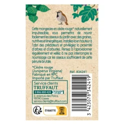 TRUFFAUT BIODIVERSITÉ - Mangeoire Folk en bois pour oiseaux du jardin
