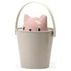 UNITED PETS - Seau de conteneur aliments pour chat rose/gris (20 x 28 cm)