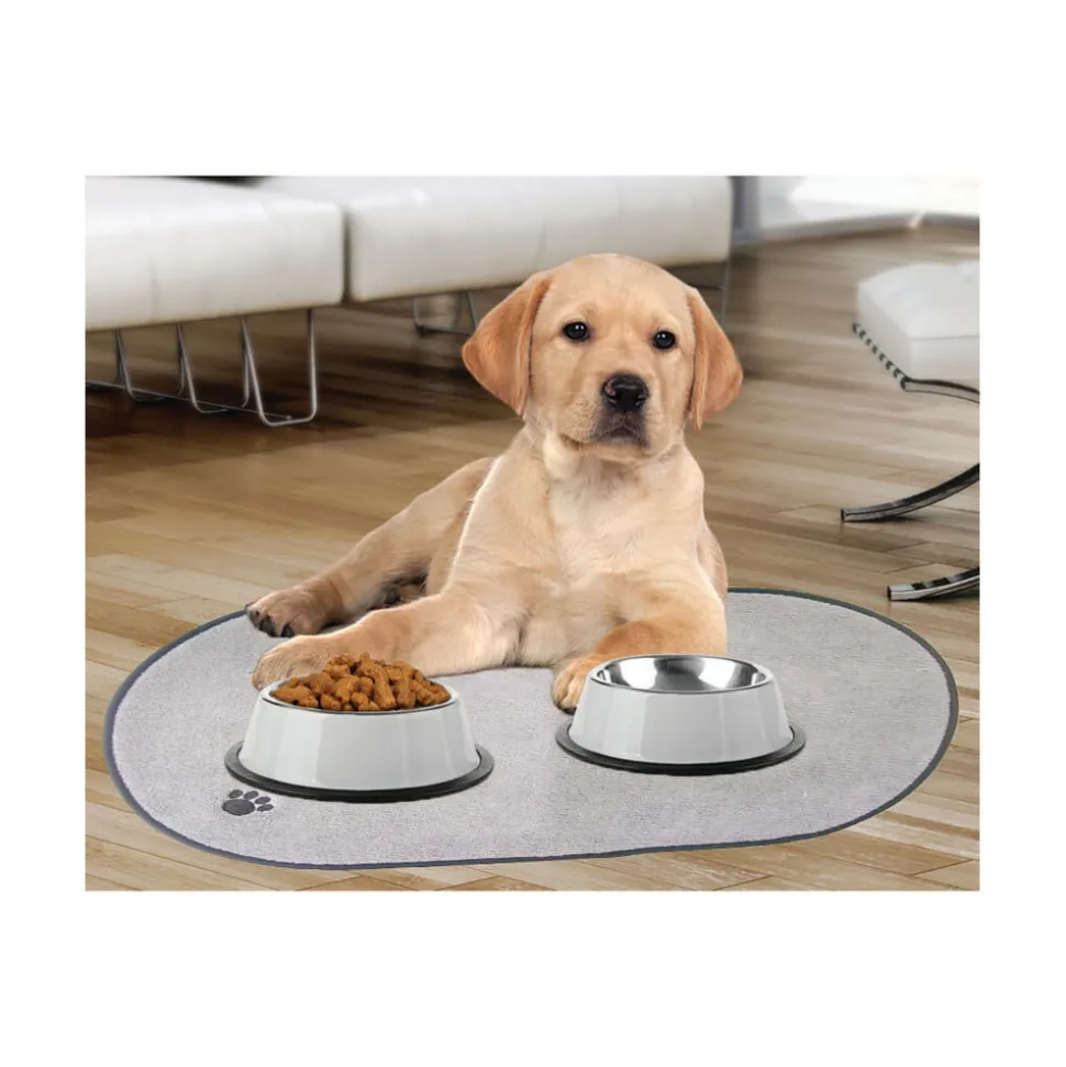 VENTEO - Tapis microfibre chiens et chats - tapis de nourriture anti-dérapant