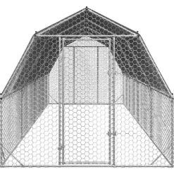 VIDAXL - Poulailler avec toit 2,5x8x2,25 m acier galvanisé