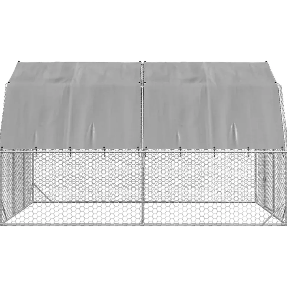VIDAXL - Poulailler avec toit 2,5x4x2,25 m acier galvanisé
