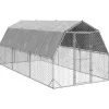VIDAXL - Poulailler avec toit 2,5x6x2,25 m acier galvanisé