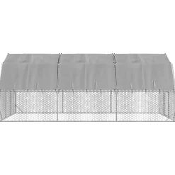 VIDAXL - Poulailler avec toit 2,5x6x2,25 m acier galvanisé
