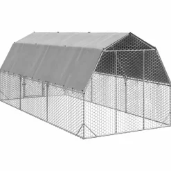 VIDAXL - Poulailler avec toit 2,5x6x2,25 m acier galvanisé