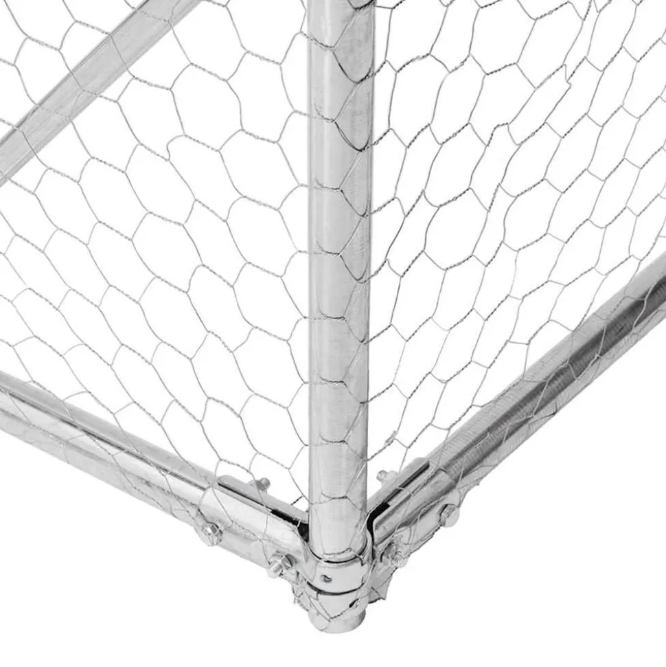 VIDAXL - Poulailler avec toit 2,5x8x2,25 m acier galvanisé