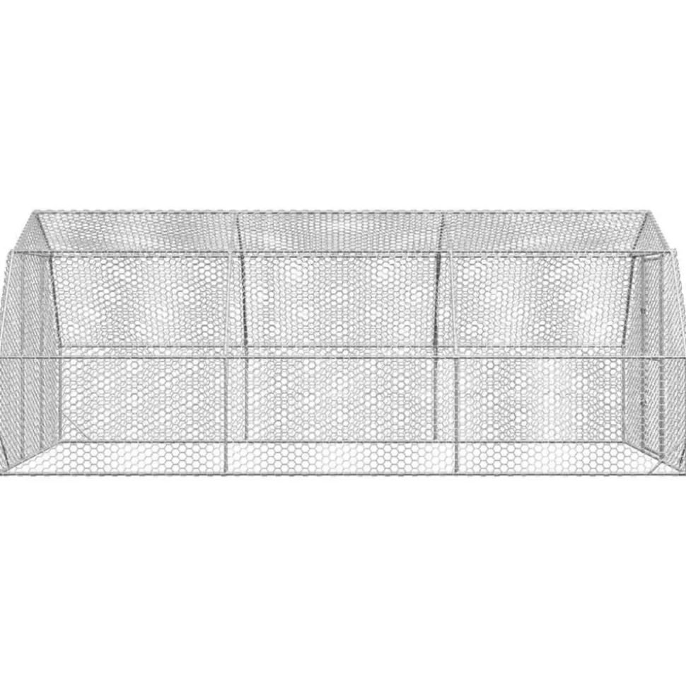 VIDAXL - Poulailler 2,5x6x2,25 m acier galvanisé