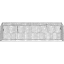 VIDAXL - Poulailler 2,5x8x2,25 m acier galvanisé