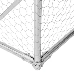 VIDAXL - Poulailler 2,5x12x2,25 m acier galvanisé
