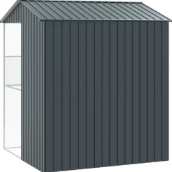 VIDAXL - Aviary pour oiseaux anthracite 215x210x247 cm en acier