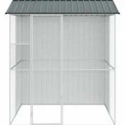 VIDAXL - Aviary pour oiseaux anthracite 215x210x247 cm en acier