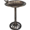 VIDAXL - Baignoire de jardin pour oiseaux bronze plastique
