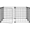 VIDAXL - Cage animaux de compagnie à 8 panneaux et porte noir 35x35 cm