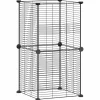 VIDAXL - Cage animaux de compagnie à 8 panneaux noir 35x35 cm acier