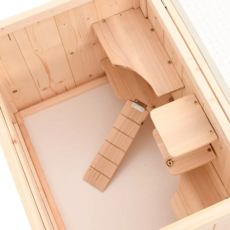 VIDAXL - Cage à hamster 55x40x80 cm bois massif de sapin