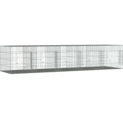 VIDAXL - Cage à lapin 5 panneaux 273x79x54 cm fer galvanisé