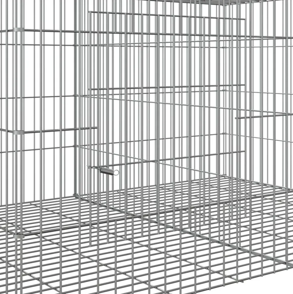 VIDAXL - Cage à lapin 5 panneaux 273x79x54 cm fer galvanisé
